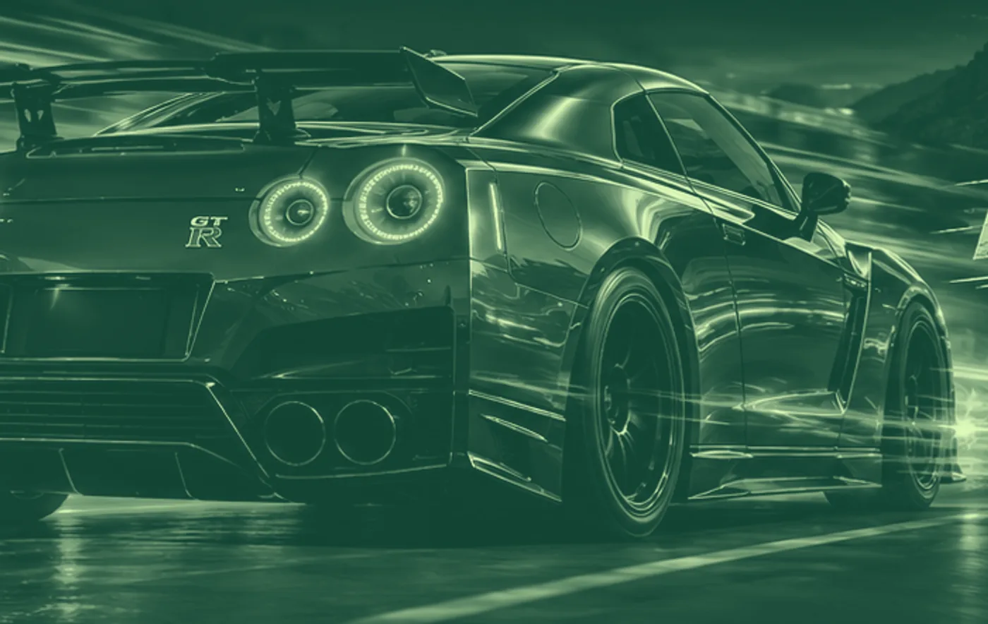 Nissan GT-R en imagen de campaña de E100 Octane Boost